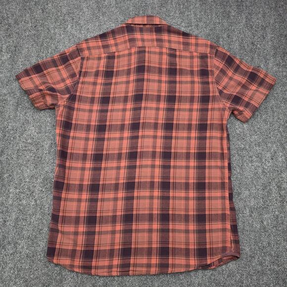 Grayers Clothiers Shirt Mens Medium Red Gray Plaid Short Sleeve Cotton Casual - Picture 4 of 15